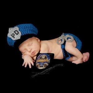 Police baby newborn photography props